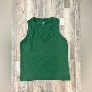 J. Crew Factory Emerald Green Cotton Tank
